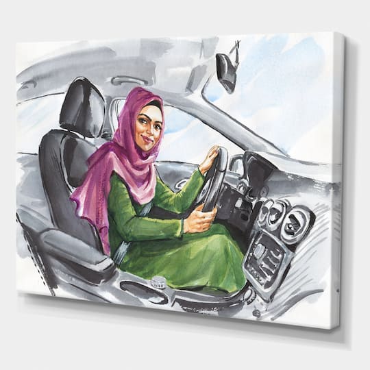 Designart - Arabian Woman Driving A Car II